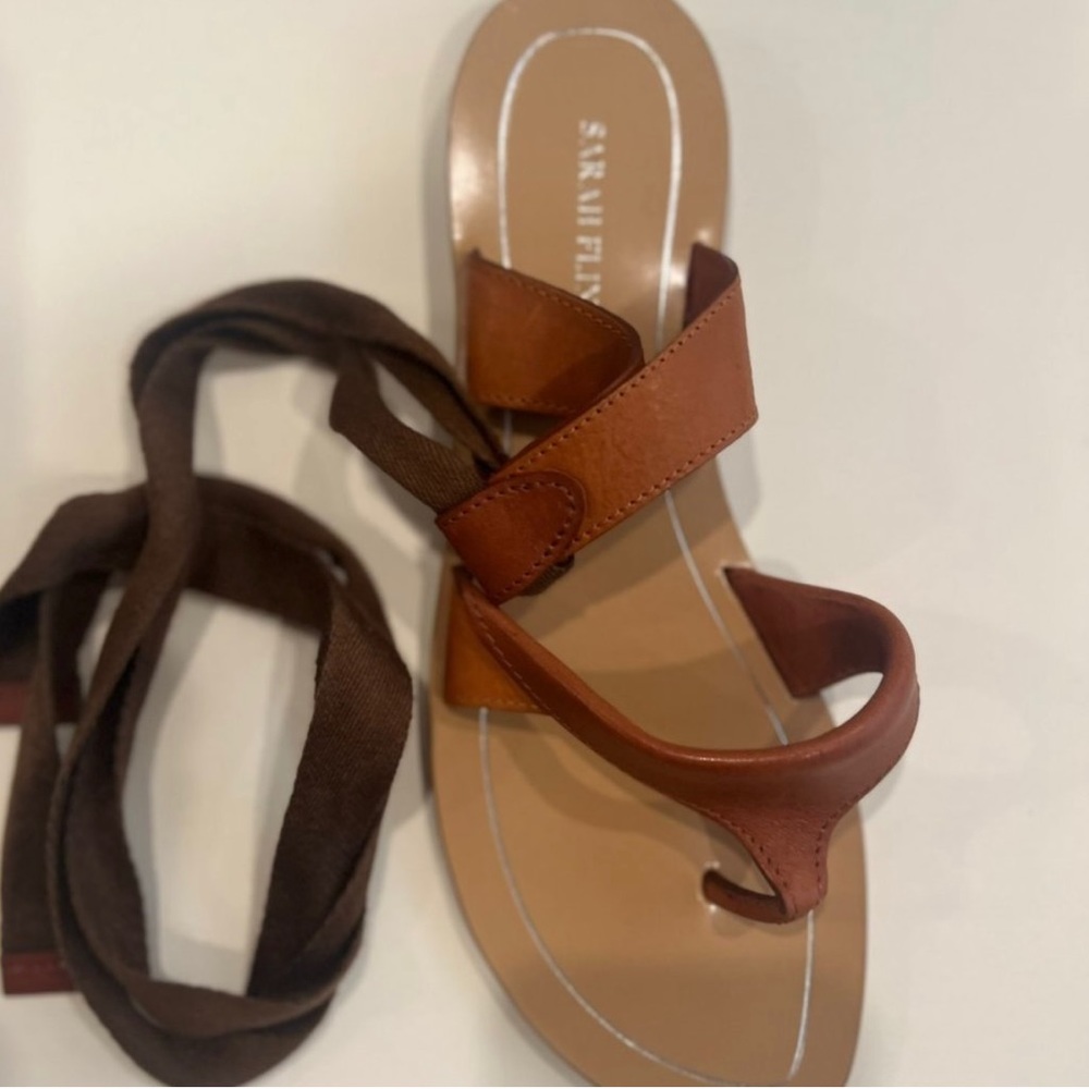 Sarah Flint Brown Strappy Sandals - Picture 3 of 3